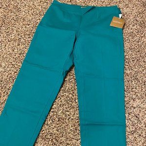 Ellen Tracy Women's Slim Ankle Green Pants